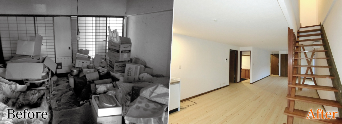 長野県茅野市玉川の空き家預かりくんリフォームのbefore / after 画像